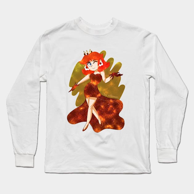 Princess Daisy Galaxy Long Sleeve T-Shirt by ellenent